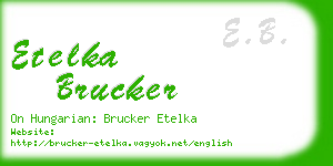 etelka brucker business card